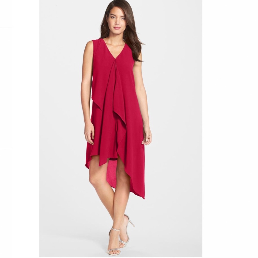 Adrianna Papell Ruffle Front Dress